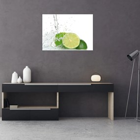 Sklenený obraz - Šťavnatých citrónov (70x50 cm)
