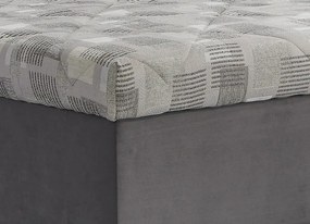 Rohová posteľ Travis pravá 120x200, šedá látka