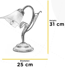 ONLI - Stolná lampa LUCREZIA 1xE14/6W/230V bronzová