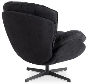 Relaxačné otočné kreslo DALILA čierne