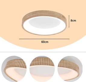 Brilagi - LED stropné svietidlo FALCON WOOD MODERN LED/40W/230V pr. 60 cm drevo