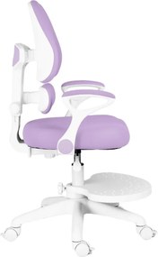 Detská rastúca stolička Neoseat KIDDY TWO — látka, prateľný poťah, fialová