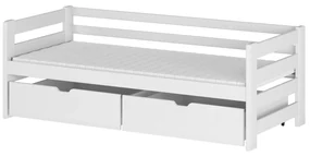 Detská posteľ 90 x 200 cm Erin (s roštom a úl. priestorom) (biela). Akcia -10%. Vlastná spoľahlivá doprava až k Vám domov. 1012941
