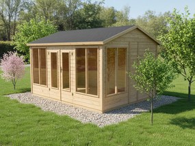 domceknazahradu.sk - Záhradný domček Pampa XL Premium, farba natur, (3,2 × 3,95 m), 375