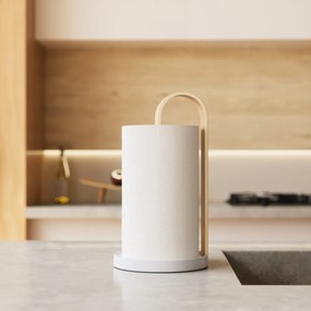 Biely drevený stojan na papierové utierky ø 17 cm Bellwood – Umbra