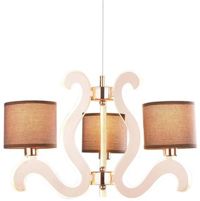 LED Luster na lanku AMBROSIA 3xE14/40W/230V + LED/18,4W medená