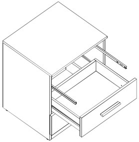 Sconto Nočný stolík MAESTRO dub sonoma/biela