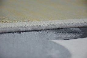 Kusový koberec SCANDI 18461/752 - kruh krémový / sivý / čierny