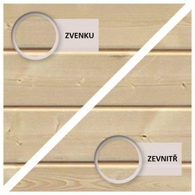 Drevený záhradný domček BASTRUP 2 s prístavkom Lanitplast