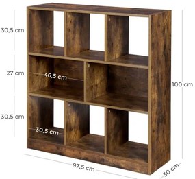 Knižnica NAVARO hnedá