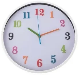 Nástenné hodiny Happy number, pr. 30,5 cm, plast