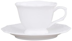Porcelánová šálka s tanierikom s čipkou Provence lace - 9cm / 0.18L