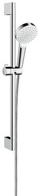Hansgrohe Crometta, sprchová súprava 1jet so sprchovou tyčou 65 cm, biela/chrómová, HAN-26533400