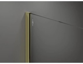 Mexen Kioto, zaoblená sprchová zástena 100 x 200 cm, 8mm číre sklo, zlatý profil, 800-100-101-50-06