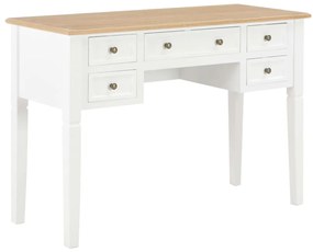Písací stôl, biely 109,5x45x77,5 cm, drevo 280069