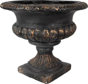 Čierny antik kvetináč v barokovom štýle Baroque - Ø 52*47 cm
