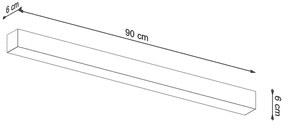 Stropné LED svietidlo Pinne 90, 1x LED 25w, 3000k, b