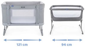 Chicco - Detská postieľka 3v1 NEXT2ME FOREVER tmavošedá