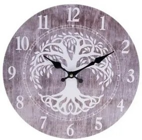 Nástenné hodiny Willow, pr. 34 cm, drevo