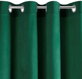 EUROFIRANY ZATEMŇOVACÍ ZÁVES NA KRÚŽKOCH MELANIE 140X250 CM TMAVOZELENÁ