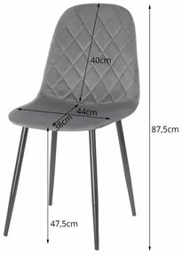 Set štyroch jedálenských stoličiek ASTI čierne (4ks)
