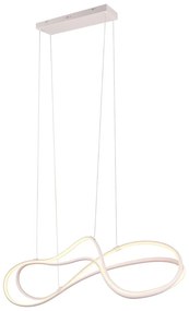 Biele LED závesné svietidlo s kovovým tienidlom Nala – Trio Select