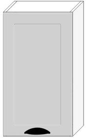 Kuchynská skrinka Adele W40 Pl Šedá Mat/Biely