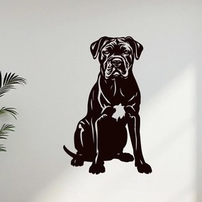 dřevo života Drevená dekorácia s motívom Cane Corso Rozmery - cm: 26x40, Zvoľte farbu dekoru: Čierna