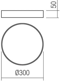 Redo 05-930 - LED Stropné svietidlo KNOB LED/24W/230V 3000K-6500K 30 cm čierna