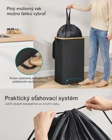 Triediaci kôš na fľaše a plechovky ECOVIA, 100l, čierna/béžová SongmicsHome