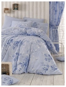 Svetlomodré obliečky na jednolôžko z bavlny Renforcé 140x200 cm Elena – Mijolnir