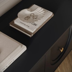 TV STOLÍK THERESE ČIERNY 154 cm