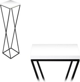 STOJAN NA KVETINÁČ LOFT6 100X24X24 CM ČIERNA/BIELA