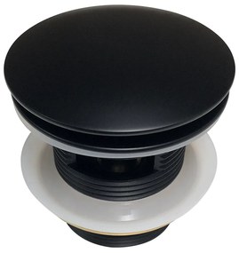 CERANO CERANO, vaňový výpust click-clack s prepadom, čierna matná, CER-CER-429148