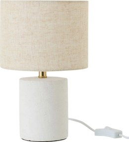 Biela keramická stolná lampa Pierre s tienidlom - Ø18*28 cm