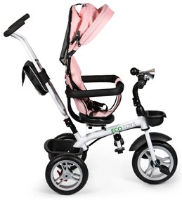 Otočná trojkolka, ružová, ECOTOYS