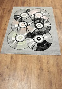 Koberec SLIM 8020 svetlosivý / viacfarebný