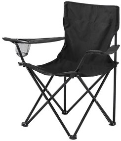 Kempingová stolička Haldi čierna