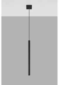 Čierne závesné svietidlo Sollux Fideus Single
