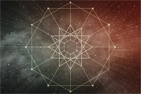 Obraz - Vesmírny dodecagram (90x60 cm)