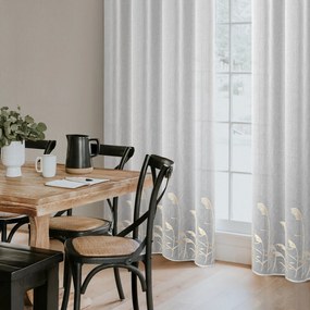 ZÁCLONA NA KRÚŽKOCH TASHA1 140X250 CM VZOROVANÁ