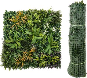 Outsunny umelý panel brečtanu 1 x 1 m (100 x 100 cm) – súkromný plotový panel, ľahko upevniteľné zelené listy na balkón, terasu a vonkajšiu výzdobu |