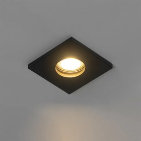 Sada 6 moderných kúpeľňových zapustených bodových svetiel čierna - Doku