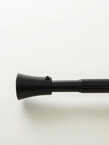 Garniža dvojradová Federico - matná čierna 160 - 300 cm