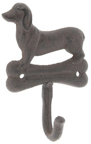 Kovový nástenný háčik Pes s kostičkou - 10 * 4 * 15 cm