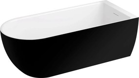 Polimat Akrylátová voľne stojaca vaňa k stene Murena 170x75 POLIMAT-Rozmery: 170x75, POLIMAT-Farba vane: Biela / grafit lesk