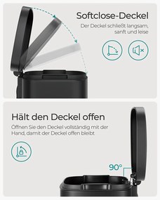 Odpadkový kôš 30 l SONGMICS LTB03BK