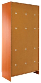 Drevená šatníková skrinka Visio - 6 boxov, 90 x 45 x 185 cm, cylindrický zámok, čerešňa