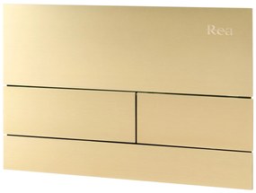 Rea Rea, podomietkový WC systém K011A-Q + zlaté matné splachovacie tlačidlo typ T, KPL-E0055