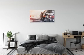 Obraz plexi Čierne auto light 100x50 cm